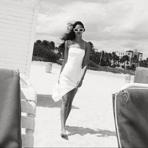 Zara White Linen Blend Dress